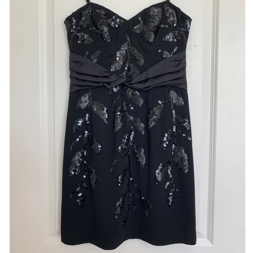 BCBG NWT black sequins cocktail dress